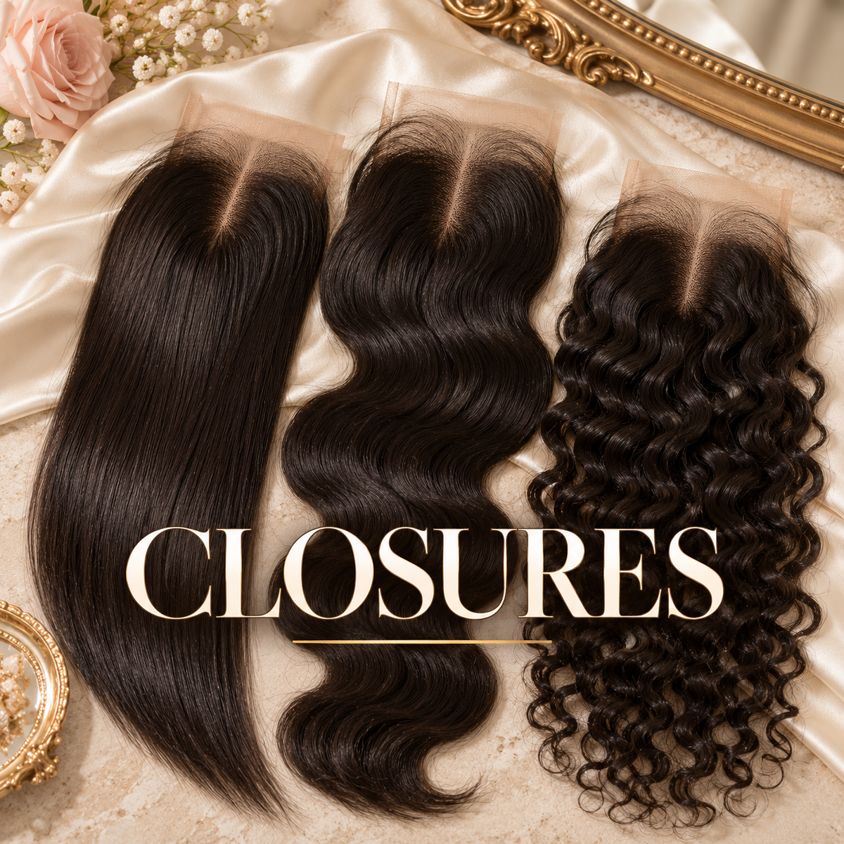 Lace closure collection from Get Glam'd Hair